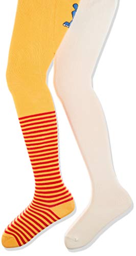 Playshoes Unisex Baby Strumpfhose Nilpferd 2er Pack 498936, 900 - Beige, 50-56 von Playshoes