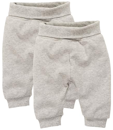 Playshoes Unisex Baby Sweat-Hose Jogginghose, Grau, 68 (2er Pack) von Playshoes