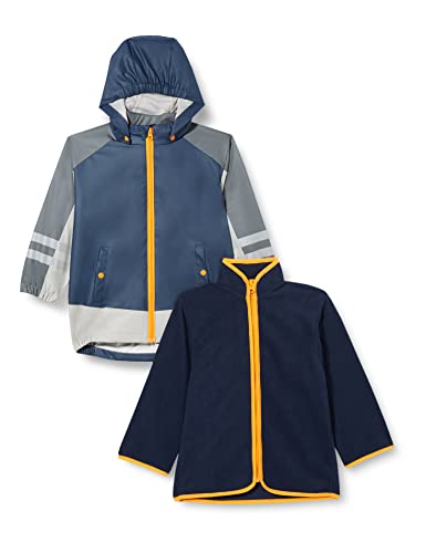 Playshoes Unisex Kinder Wasserdichte Funktions-jacke 3 In 1 Regenmantel Regenjacke Regenbekleidung, Marine, 128 EU von Playshoes