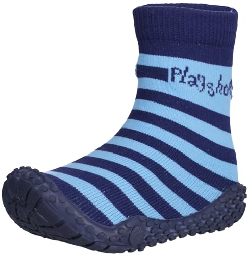 Playshoes Unisex Kinder Aquasocken Wassersportschuh Aquasocken, 174802, Marine Streifen von Playshoes