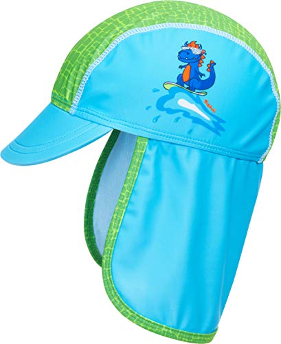 Playshoes Kinder UV-Schutz Mütze Dino 461308, 791 - Blau/Grün, 51 von Playshoes