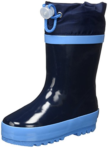 Playshoes Unisex-Kinder Basic Gummistiefel warm gefüttert mit Reflektoren, Blau (marine), 30/31 EU, 189329 von Playshoes