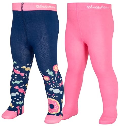 Playshoes Strumpfhose Unisex Kinder Strumpfhose, Bonbons 2er Set, 122/128 von Playshoes