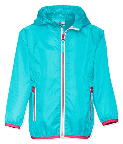 Playshoes Unisex Kinder Faltbare Regen-jacke Funktions-Jacke Regenmantel Regenbekleidung, Türkis, 164 EU von Playshoes