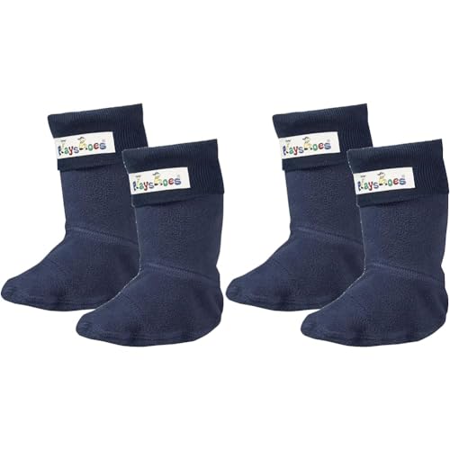 Playshoes Unisex Kinder-Fleece-Socken für Stiefel, 28/29 EU, Marine (Packung mit 2) von Playshoes