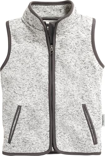 Playshoes Unisex Kinder Fleece Weste Fleeceweste, Grau Strick, 98 cm von Playshoes