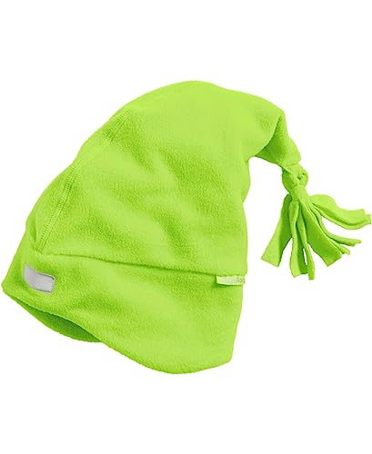 Playshoes Unisex Kinder Fleece-Mütze Wintermütze, Zipfelmütze grün, 49cm von Playshoes