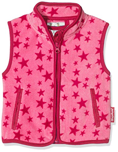 Playshoes Unisex Kinder Fleece Weste Outdoor-Oberteil, pink Sterne, 104 von Playshoes