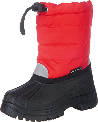 Playshoes Unisex Kinder Winter-Bootie Gefütterte Winterstiefel mit warmen Innenfutter, Farbe: Rot, Größe: 34/35, wasserabweisendes Material, 193005-8-34/35 von Playshoes