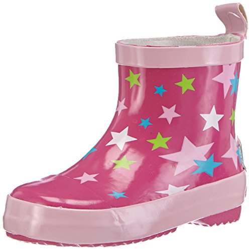 Playshoes Jungen Unisex Kinder Gummistiefel Halbschaft Regenstiefel, pink Sterne, 19 EU von Playshoes