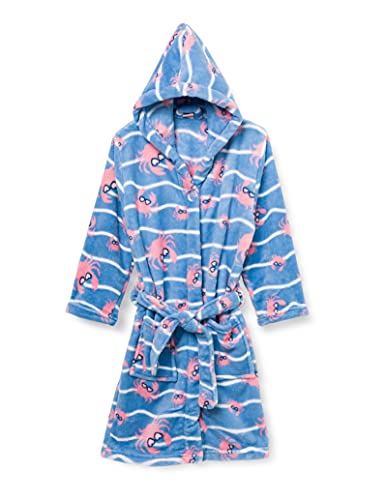 Playshoes Unisex Kinder Fleece-Bademantel Morgenmantel, Krebs, 134/140 von Playshoes