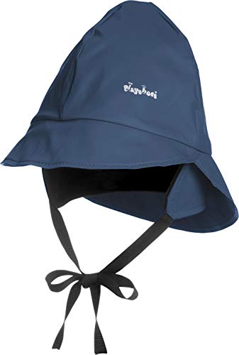 Playshoes Unisex Kinder Regen-mütze Gefüttert Wind- Und Wasserdichter Regenhut Regenbekleidung, Marine Fleecefutter, 49 EU von Playshoes