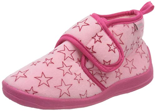 Playshoes Kinder Hausschuhe mit praktischem Klettverschluss, niedliche Hüttenschuhe für Mädchen und Jungen, mit Sternen-Muster von Playshoes