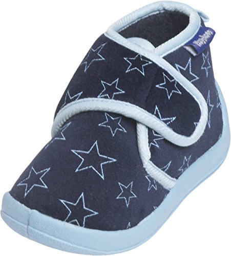 Playshoes Kinder Hausschuhe mit praktischem Klettverschluss, niedliche Hüttenschuhe für Mädchen und Jungen, mit Sternen-Muster von Playshoes