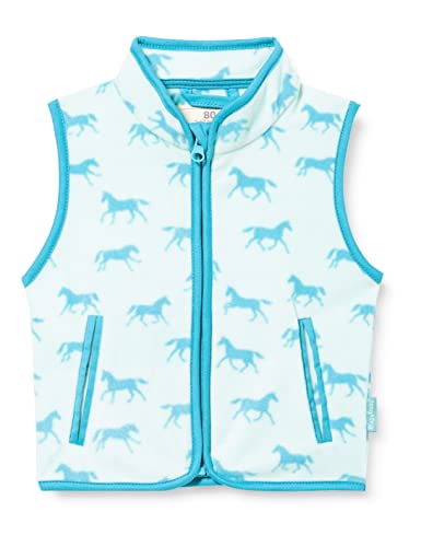 Playshoes Fleece Weste Unisex Kinder Outdoor-Oberteil, Pferde, 140 von Playshoes