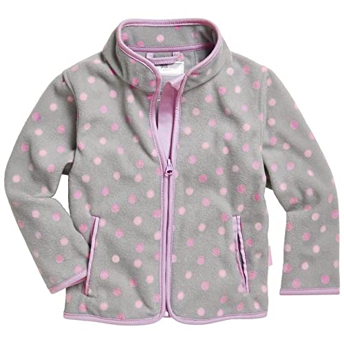 Playshoes Unisex Kinder Fleece-Jacke Outdoor-Oberteil, grau Punkte, 80 von Playshoes