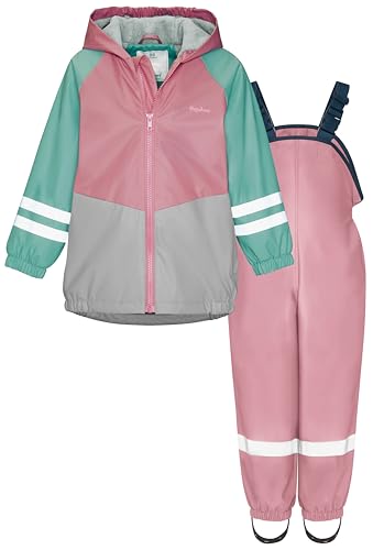 Playshoes Unisex Kinder Regen-Set, Rosa-Rosa, 104 (2er Pack) von Playshoes