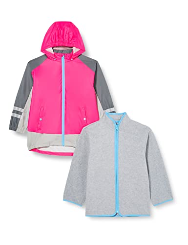 Playshoes Unisex Kinder Wasserdichte Funktions-jacke 3 In 1 Regenmantel Regenjacke Regenbekleidung, Neonpink, 92 EU von Playshoes