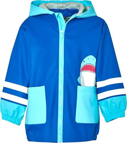 Playshoes Regenjacke Unisex Kinder Wind- und wasserdicht Regenmantel Regenbekleidung, Hai, 92 von Playshoes