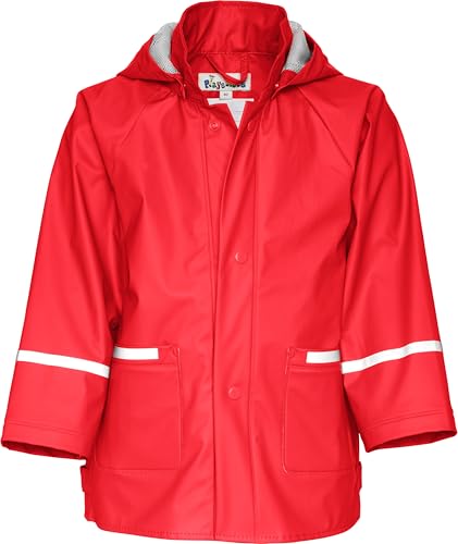 Playshoes Regenjacke Unisex Kinder Wind- und wasserdicht Regenmantel Regenbekleidung, rot, 104 von Playshoes