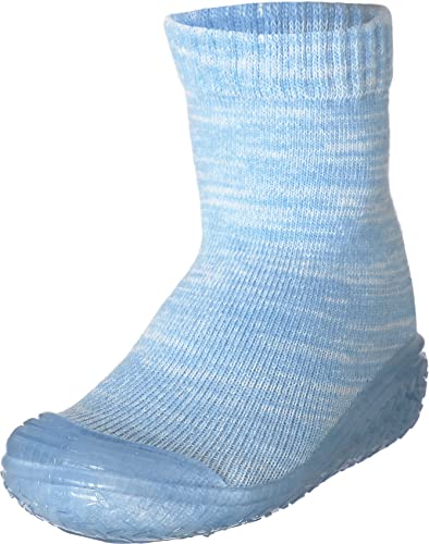Playshoes Hausschuh-Socke gestrickt, Unisex-Kinder Hohe Hausschuhe, Blau (bleu 17), 18/19 EU (2/3 Child UK) von Playshoes