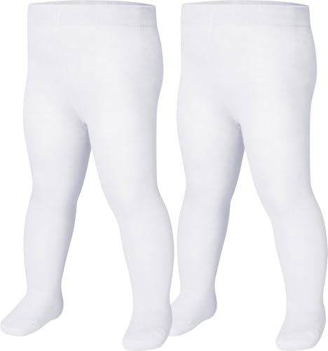 Playshoes Unisex Kinder Thermo-strumpfhose Warme Strumpfhose, Weiß Doppelpack, 62-68 EU von Playshoes