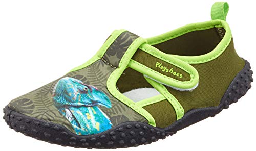 Playshoes UV-Schutz Badeschuhe Chamäleon, Unisex-Kinder Aqua Schuhe, Grün (Oliv 34), 22/23 EU (6 Child UK) von Playshoes