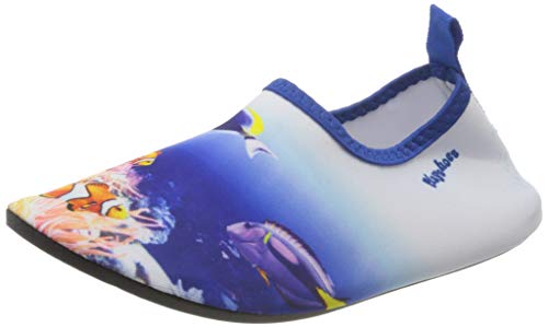 Playshoes UV-Schutz Barfuß-Schuh Unterwasserwelt, Unisex-Kinder Aqua Schuhe, Blau (Blau 7), 22/23 EU (6 Child UK) von Playshoes
