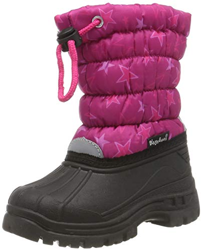 Playshoes Unisex Kinder Winter-Bootie Gefütterte Winterstiefel mit warmen Innenfutter, Farbe: Pink, Größe: 24/25, wasserabweisendes Material, 193015-18-24/25 von Playshoes