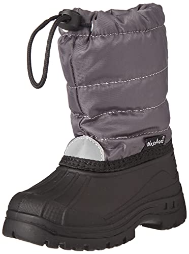 Playshoes Unisex Kinder Winter-Bootie Gefütterte Winterstiefel mit warmen Innenfutter, Farbe: Grau, Größe: 34/35, wasserabweisendes Material, 193005-33-34/35 von Playshoes