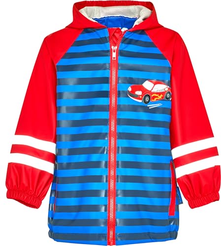 Playshoes Regenjacke Unisex Kinder Wind- und wasserdicht Regenmantel Regenbekleidung, Rennwagen, 92 von Playshoes
