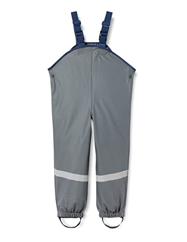 Playshoes Matschhose Regenlatzhose Ungefüttert Unisex Kinder Wind- und wasserdichte Regenhose Regenbekleidung, dunkelgrau, 86 von Playshoes