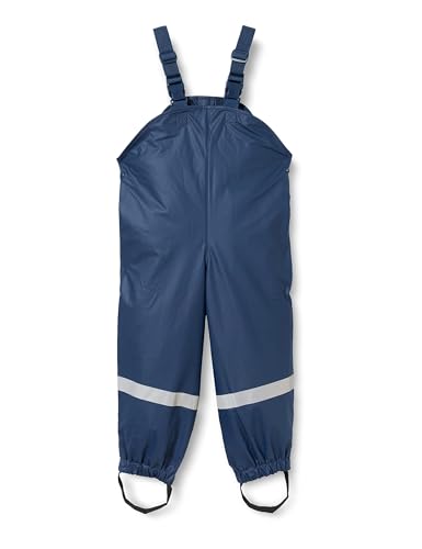 Playshoes Matschhose Regenlatzhose Fleece-Futter Unisex Kinder Wind- und wasserdichte Regenhose Regenbekleidung, marine, 140 Playshoes Matschhose Regenlatzhose Fleece-Futter Unisex Kinder Wind- und wasserdichte Regenhose Regenbekleidung, marine, 140 von Playshoes