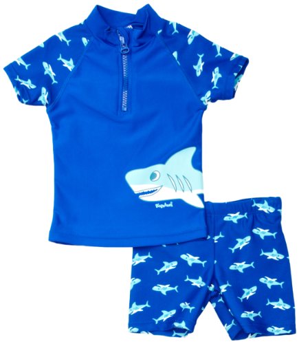 Playshoes zweiteilig Schwimmshirt Badeshorts Badebekleidung Unisex Kinder,Hai,110-116 von Playshoes