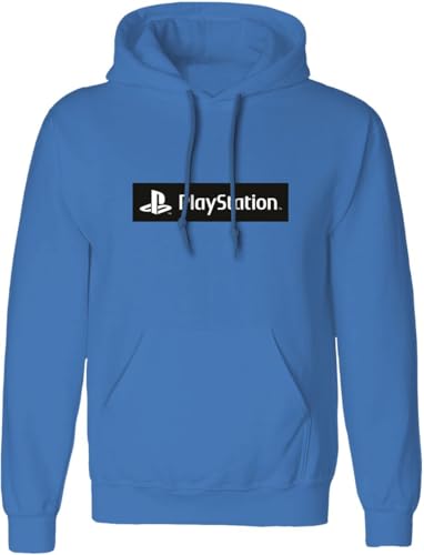 Playstation Box Logo Männer Kapuzenpullover blau M 80% Baumwolle, 20% Polyester Fan-Merch, Gaming von Playstation