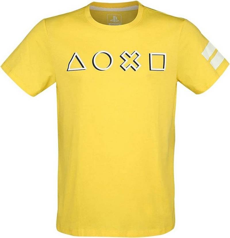Playstation Print-Shirt PLAYSTATION T-Shirt controller buttons schwarz oder gelb S M L XL XXL Playstation Print-Shirt PLAYSTATION T-Shirt controller buttons schwarz oder gelb S M L XL XXL von Playstation