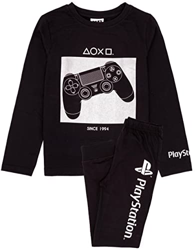 Playstation Pyjamas Jungen Kinder Langarm schwarzer Controller T-Shirt 10-11 Jahren von Playstation