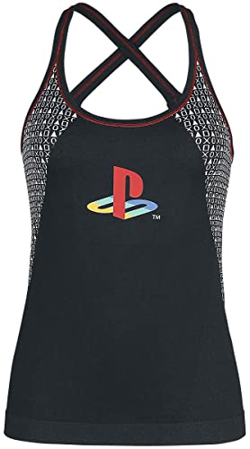 Playstation Retro Frauen Top schwarz S 92% Polyamid, 8% Elasthan Fan-Merch, Gaming, Retrogaming, Sport von Difuzed