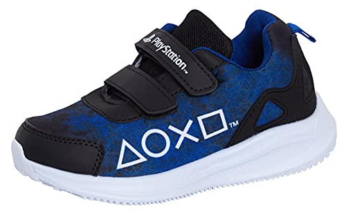 Playstation Sony Jungen Turnschuhe Kinder Gamer Leichte Sportschuhe Leicht Turnschuhe, schwarzblau, 25 EU von Playstation