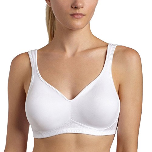 PLAYTEX Damen 18 Stunden Seiten- und Rückenglättung, kühlend, kabellos, T-Shirt-BH mit 4-Wege-TruSUPPORT, Weiss/opulenter Garten, 85C von Playtex