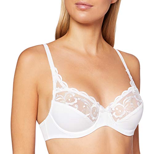 Playtex Bra Woman Essential Elegance Embroidery Underwire Bra x1, White, 80C von Playtex