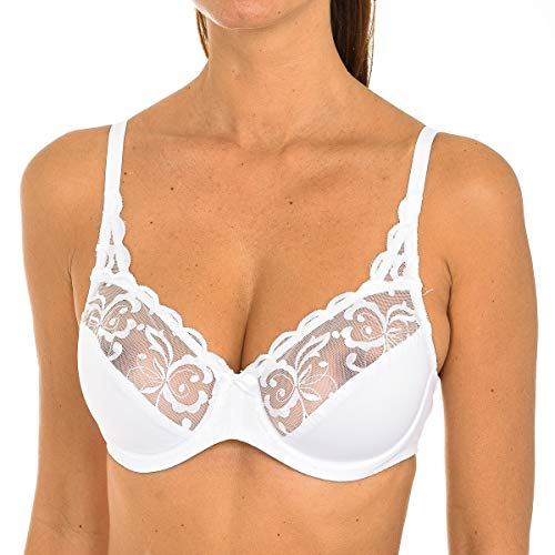 Playtex BH Damen Essential Elegance Stickerei Bügel-BH x1 Weiß 80C von Playtex