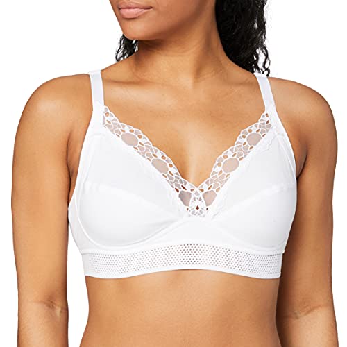 Playtex Damen Organic Cotton Feel Good Support x1 Bh, Weiss, 95B von Playtex