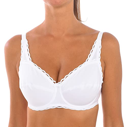 Playtex BH für Damen, klassischer Stütz-Bügel-BH aus Bio-Baumwolle, x1 Weiß 75B von Playtex