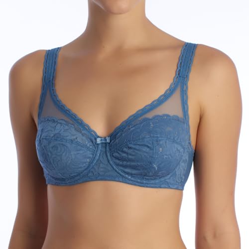 Playtex BH für Damen, klassischer Bügel-BH aus recycelter Spitze, 1 Stück Blau 85C von Playtex