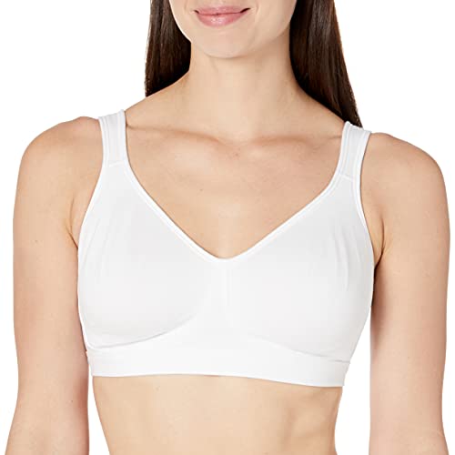 Playtex Damen 18 Hour Lift & Support Cool Comfort Cotton Bra Vollschalen BH, Weiß-Baumwoll-Stretch, 85E von Playtex