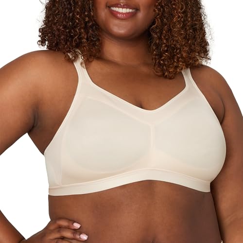 Playtex Damen 18 Stunden Active Breathable Comfort Wireless BH Vollständige Abdeckung BH Glättende Unterstützung, Hellbeige, 95C von Playtex