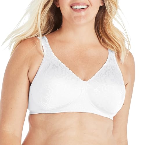 Playtex Damen 18 Stunden BH mit voller Abdeckung, Weiss/opulenter Garten, 110E von Playtex