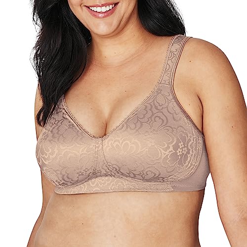 Playtex Damen 18-Hour Ultimate Lift Wireless Full-Coverage Bra, Single Or 2-Pack BH mit voller Abdeckung, Undurchsichtige, Toffee, 95C von Playtex