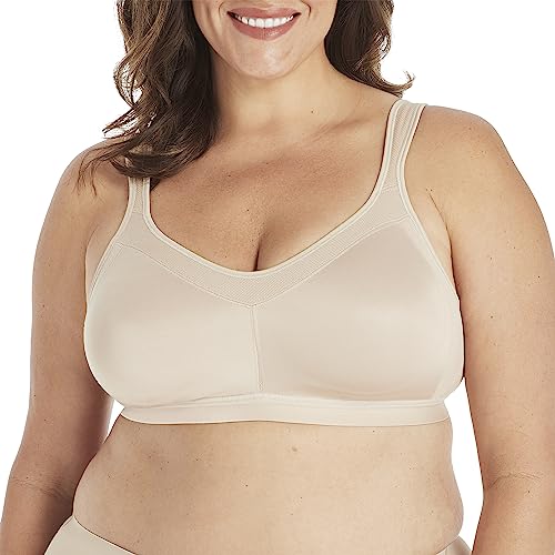 Playtex Damen 18 Stunden aktiv atmungsaktiv Komfort drahtloser BH US4159, Hautfarben, 95C von Playtex